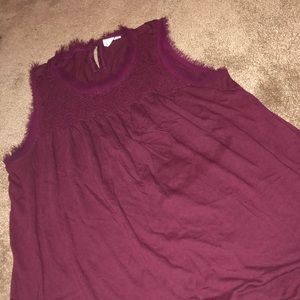 🛍 Wine Colored Sleeveless Top 🖤